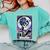 The Reader Tarot Card Reading Skeleton Skull Book Lover Comfort Colors Sweatshirt Butter