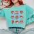 Reading Heart Book Valentines Day Teacher Women Girl Comfort Colors Sweatshirt Butter