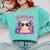 Readsolotl Pink Kawaii Axolotl Book Lover Reading Comfort Colors Sweatshirt Butter