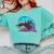 Retro 80s Shark Whale Diving Nostalgia Shark Party Comfort Colors Sweatshirt Butter