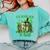 Retro Book Lucky Reading Teacher St Patrick's Day -Adults Small Cotton Blend Polyester Blend Short Sleeve Comfort Colors Sweatshirt Butter