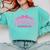 Retro Pink Coquette Bow Valentine Book Lover Varsity Comfort Colors Sweatshirt Butter