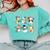 Snowman Reading Books Teacher Christmas Librarian Bookworm Comfort Colors Sweatshirt Butter