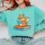 Squirrel Reading Book Glasses Bookworm Librarian Comfort Colors Sweatshirt Butter