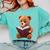 Teddy Bear Reading a Book Comfort Colors Sweatshirt Butter Teddy Bear Reading a Book Comfort Colors Sweatshirt Butter