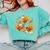 Turkey Reading Books Fall Thanksgiving Teacher Librarian Comfort Colors Sweatshirt Butter