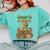 Unearth a Story Triceratops Dinosaur Reading Books Cute Dino Comfort Colors Sweatshirt Butter