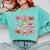 Valentine Cupid Coquette Pink Bow Apple Books Teacher Comfort Colors Sweatshirt Butter
