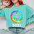2021 Graduation Class Year Tie Dye Peace Sign Graduate Shirt Comfort Colors Sweatshirt Chalky Mint