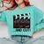 8th Grade Graduation 2026 Graduate Clapperboard Comfort Colors Sweatshirt Chalky Mint