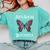 Antisocial Butterfly Aesthetic Introvert For Women Men Comfort Colors Sweatshirt Chalky Mint