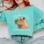 Antisocial Introvert Capybara Sarcastic Humor Comfort Colors Sweatshirt Chalky Mint