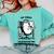 Cat With Coffee On Computer Go Away I'm Introverting Comfort Colors Sweatshirt Chalky Mint