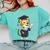 Cheetah Graduation Cute Kindergarten Elementary High School Comfort Colors Sweatshirt Chalky Mint