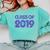 Class Of 2019 High School Graduation Purple Senior Comfort Colors Sweatshirt Chalky Mint