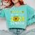 Class Of 2021 Senior Graduation Sunflower Comfort Colors Sweatshirt Chalky Mint