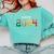 Class Of 2024 College High School Graduation Comfort Colors Sweatshirt Chalky Mint