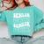 Class Of 2024 High School Senior Graduation Groovy Wave Comfort Colors Sweatshirt Chalky Mint