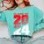 Class Of 2024 High School Senior Graduation Red Sports Style Comfort Colors Sweatshirt Chalky Mint