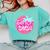 Class Of 2024 Senior Pink Retro Classic Girl Grad Graduation Comfort Colors Sweatshirt Chalky Mint