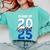 Class Of 2025 Senior Graduation 2025 Blue Comfort Colors Sweatshirt Chalky Mint