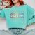 Class Of 2025 Senior 2025 Graduation Leopard Retro Rainbow Comfort Colors Sweatshirt Chalky Mint