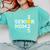 Class Of 2025 Softball Mom Senior Graduation Graduate Women Comfort Colors Sweatshirt Chalky Mint