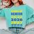 Class Of 2026 2027 Senior Graduation Students Comfort Colors Sweatshirt Chalky Mint