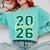 Class Of 2026 Graduation Varsity Green And On The Back Comfort Colors Sweatshirt Chalky Mint