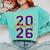 Class Of 2026 Graduation Varsity Purple Yellow On The Back Comfort Colors Sweatshirt Chalky Mint