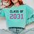 Class Of 2031 Graduation T-Shirt Comfort Colors Sweatshirt Chalky Mint