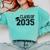 Class Of 2035 First Day Of School Graduation Comfort Colors Sweatshirt Chalky Mint