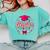 Coquette Pink Bow Senior 2026 2027 Graduation Comfort Colors Sweatshirt Chalky Mint
