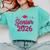 Coquette Pink Bow Senior 2026 Class Of Graduation Comfort Colors Sweatshirt Chalky Mint