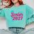 Coquette Pink Bow Senior 2027 Class Of Graduation Comfort Colors Sweatshirt Chalky Mint