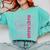 Cute Girls Women Class 2025 Graduation Senior Coquette Bow Comfort Colors Sweatshirt Chalky Mint