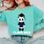 Cute Graduation Panda Class 2018 Comfort Colors Sweatshirt Chalky Mint