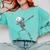 Dabbing Skeleton Nurse Halloween Graduation Comfort Colors Sweatshirt Chalky Mint