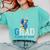 Disney Mickey Mouse 2025 Graduation Class Of '25 Rad Grad Premium Tri-Blend Comfort Colors Sweatshirt Chalky Mint