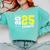 Football Senior Night Football Senior 2025 Graduation 55 Comfort Colors Sweatshirt Chalky Mint