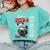 Fun Trendy UFO Sloth Graduation Class Of 2024 Senior Comfort Colors Sweatshirt Chalky Mint