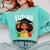 Future HBCU Grad Afro Girl College Graduation Kids Comfort Colors Sweatshirt Chalky Mint