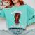 Future HBCU Grad Girl Wearing Graduation Gown Comfort Colors Sweatshirt Chalky Mint