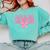 Graduate 2025 Class Of 2025 Senior Coquette Bow Graduation Comfort Colors Sweatshirt Chalky Mint