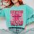 Graduate 2025 For Senior 2025 Graduation Coquette Pink Bow Comfort Colors Sweatshirt Chalky Mint