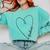 Graduate Heart Shirt Graduation Comfort Colors Sweatshirt Chalky Mint