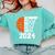 Graduate Senior Class Of 2024 Basketball Player Graduation Comfort Colors Sweatshirt Chalky Mint