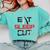 Haircutter Barber Eat Sleep Cut Barbering Graduation Comfort Colors Sweatshirt Chalky Mint
