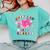 Happy Last Day Of School Coquette Bow Graduation Girls Kids Comfort Colors Sweatshirt Chalky Mint