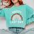 HAPPY LAST OF DAY SCHOOL Rainbow Teacher Student Graduation Men Women Girls Kids Comfort Colors Sweatshirt Chalky Mint